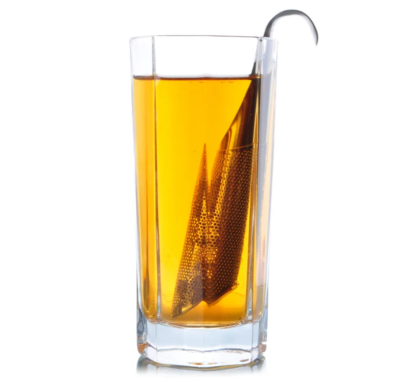 Stainless Steel Hot Tea Strainer Plunger Tea Infuser Mesh Filter,  Reusable Filter Pipe Steeper for Loose Tea Leaf Herbs Spice