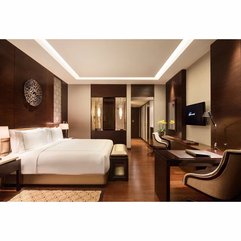 Fashion Design King Bedroom Sets Furniture Covered Wooden Veneer