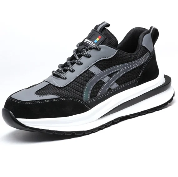 2021 New Fashion Shoes Men Sport Sneakers Casual Safety Shoes Steel Toe Work Boots