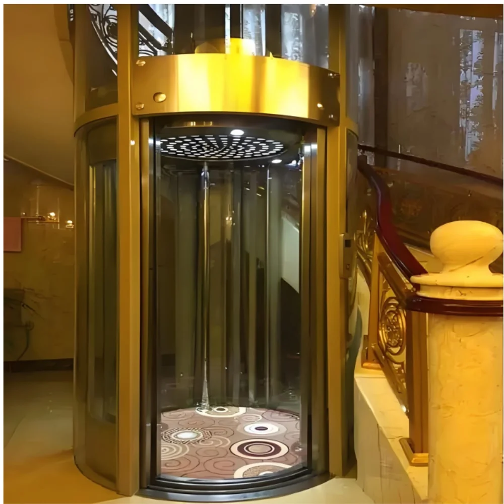 GOTS otis elevator round elevator 360 Panoramic Sightseeing platform circular semicircular elevator