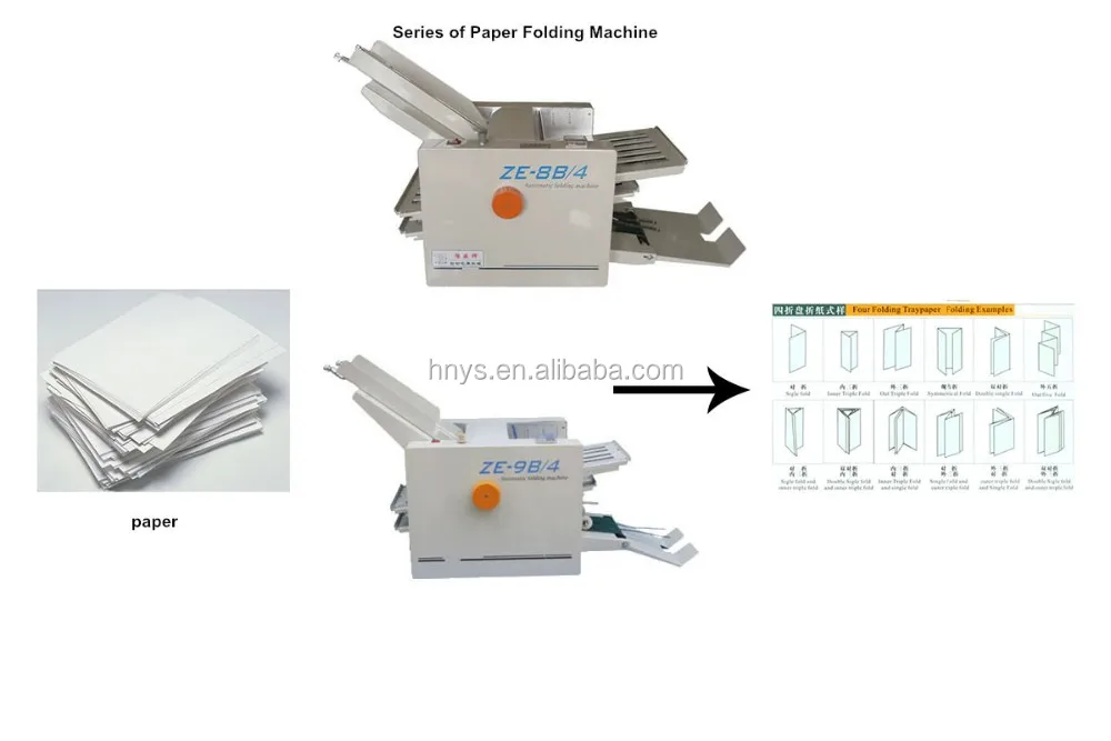 
Semi automatic cross fold paper folding machine 