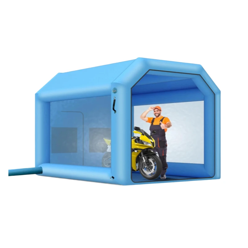 Inflatable Spray Booth with Powerful Blower and Air Filter System Portable Paint Booth Tent for Car Parts Motorcycles Furnitures