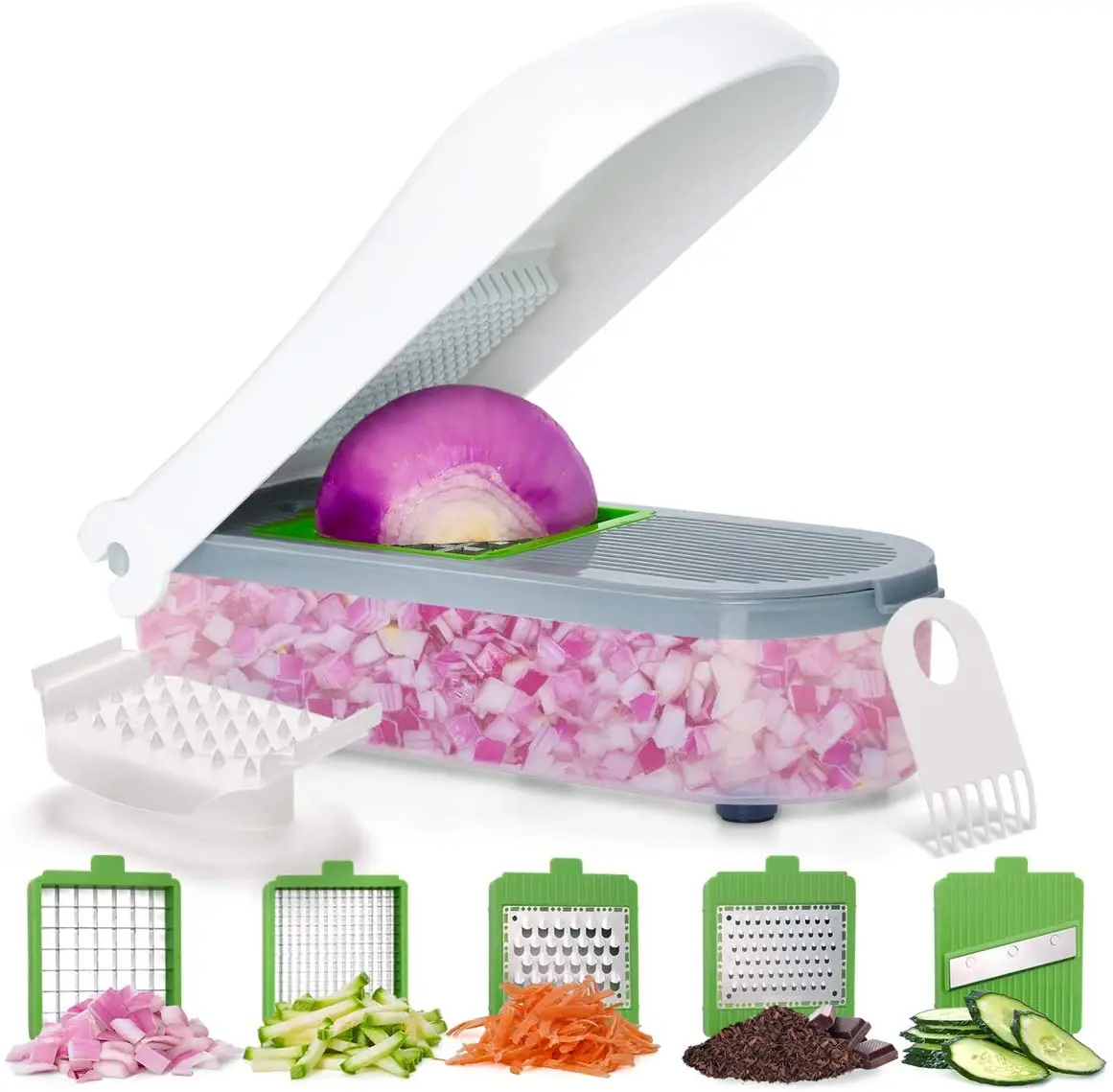 Vegetable Shredder Onion Shredder with container Vegetable Slicer Cutter for cheese, chocolate and ginger Specialty food shredde