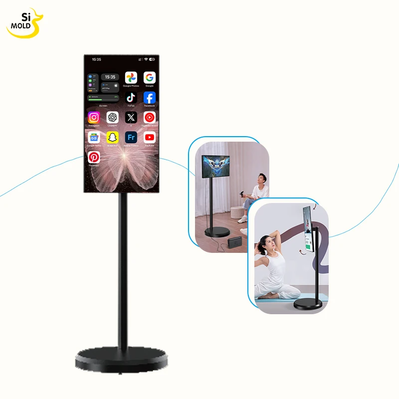 Белый 4 Гб + 64 Rollable Tv 21 5 Дюймов батарея-питание Android In-Cell сенсорный экран тренажерный зал игровая гостиная портативное смарт-телевидение
