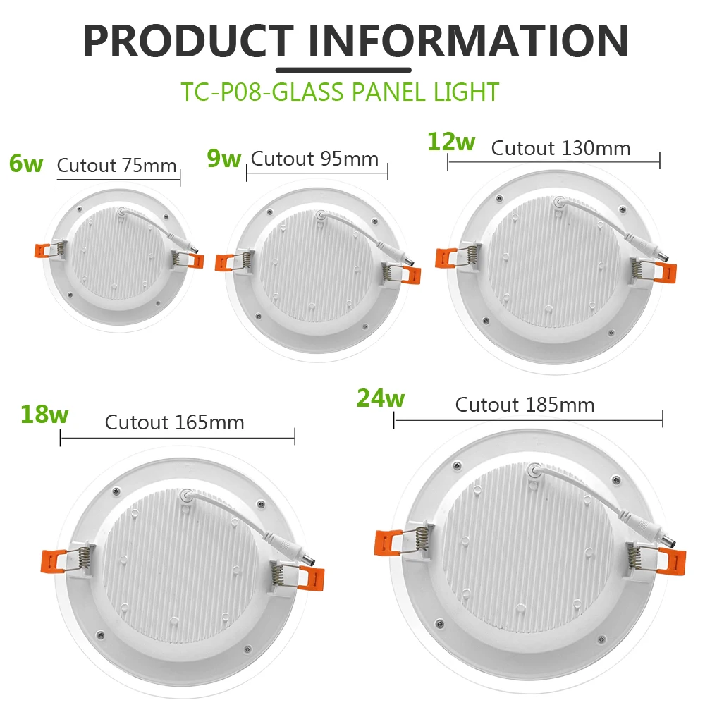CE Certified IP44 dimmable back-lit smd 4 6 inch 4inch 6' recessed led pot lights