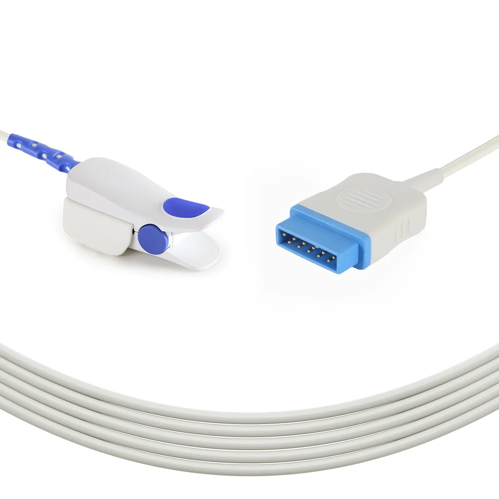 GE Marquette Spo2 Sensor Adult Finger Clip 11Pin  ISO Quality Certification TPU Dash 2500 Dash 3000 Dash 400