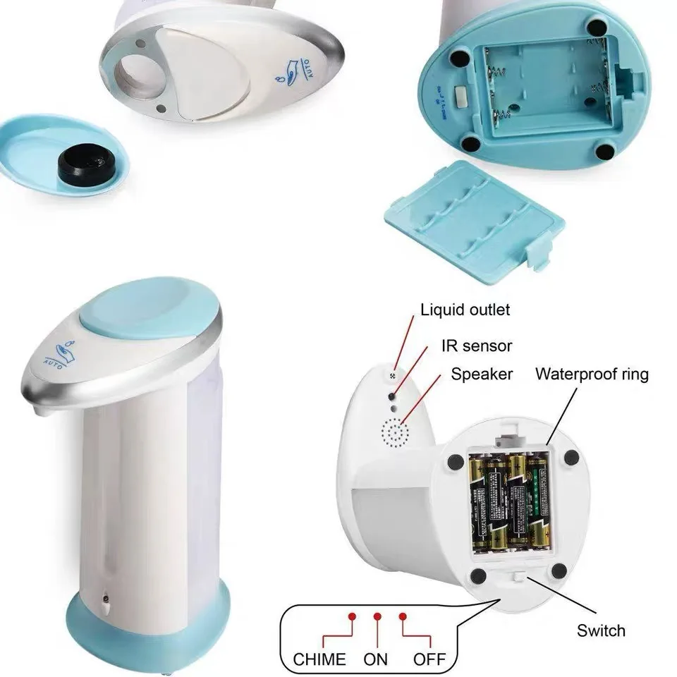 Best selling plastic 400 ml  touch free soap dispenser household automatic soap magic liquid Sanitizer dispenser
