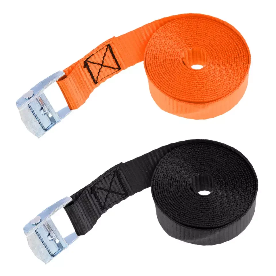 1' Load Securement Straps Heavy Duty 25mm Polyester cargo Cam Buckle Tie Downs Webbing Load Strapping