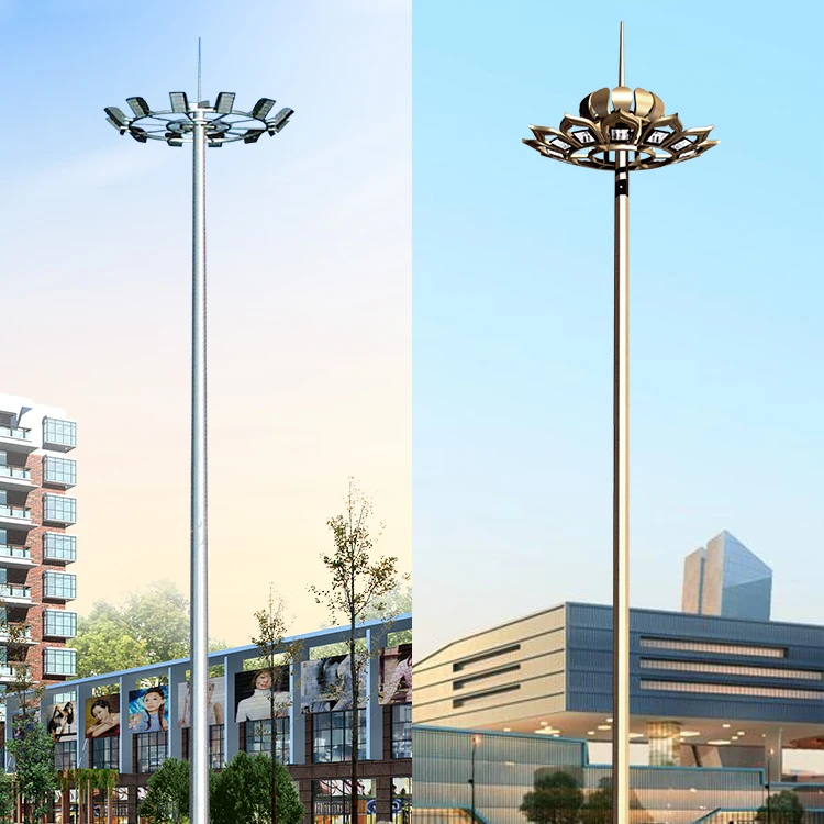 High Quality Customized Outdoor 15m 20m 30m 40m high mast light pole