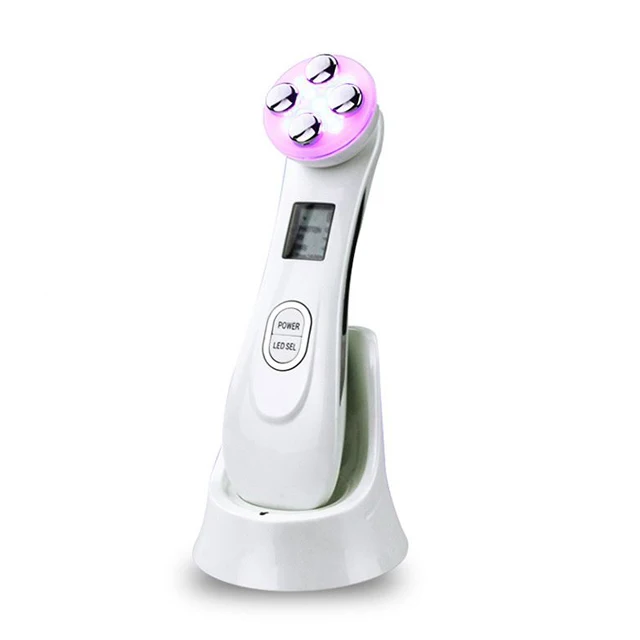 Factory direct price 5 in 1 EMS Photon microcurrent Anti-wrinkles beauty machine RF led facial beauty device for home use skin