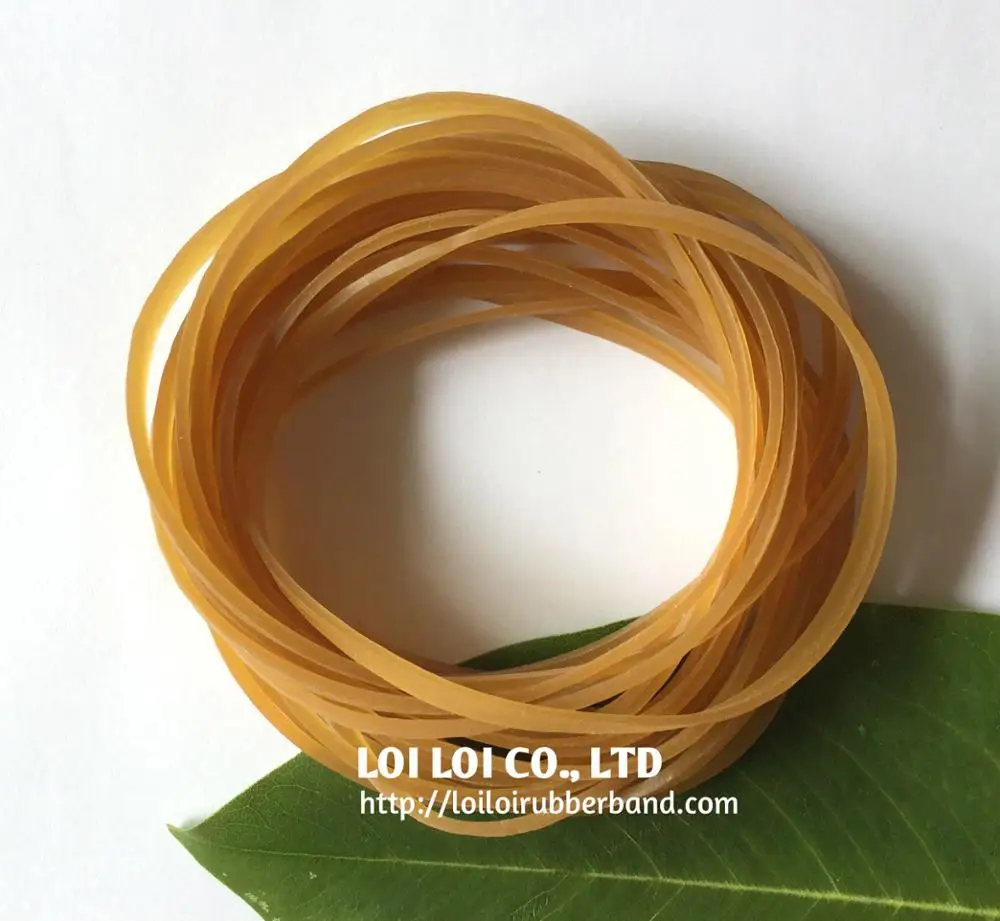 New Look Honey color Natural rubber band / Special Amber tone colour transparent rubber band Made in Vietnam Any size wide