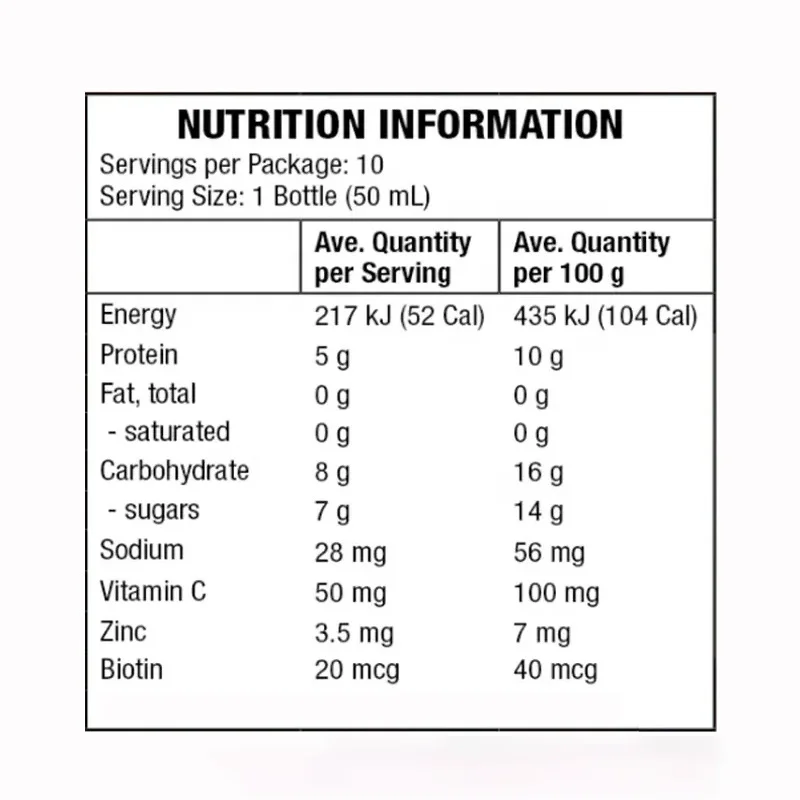 OEM/ODM Vegan Fat Burning Lose Weight Drink Promote Digestion Appetite Suppressant Slimming Oral Liquid Drink