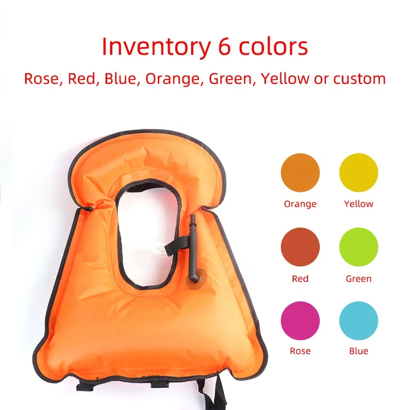 Inflatable Life Jackets Portable Swimming Snorkeling Buoyancy Life Jacket Vest Inflatable Vests for Free Diving Swimming Gear