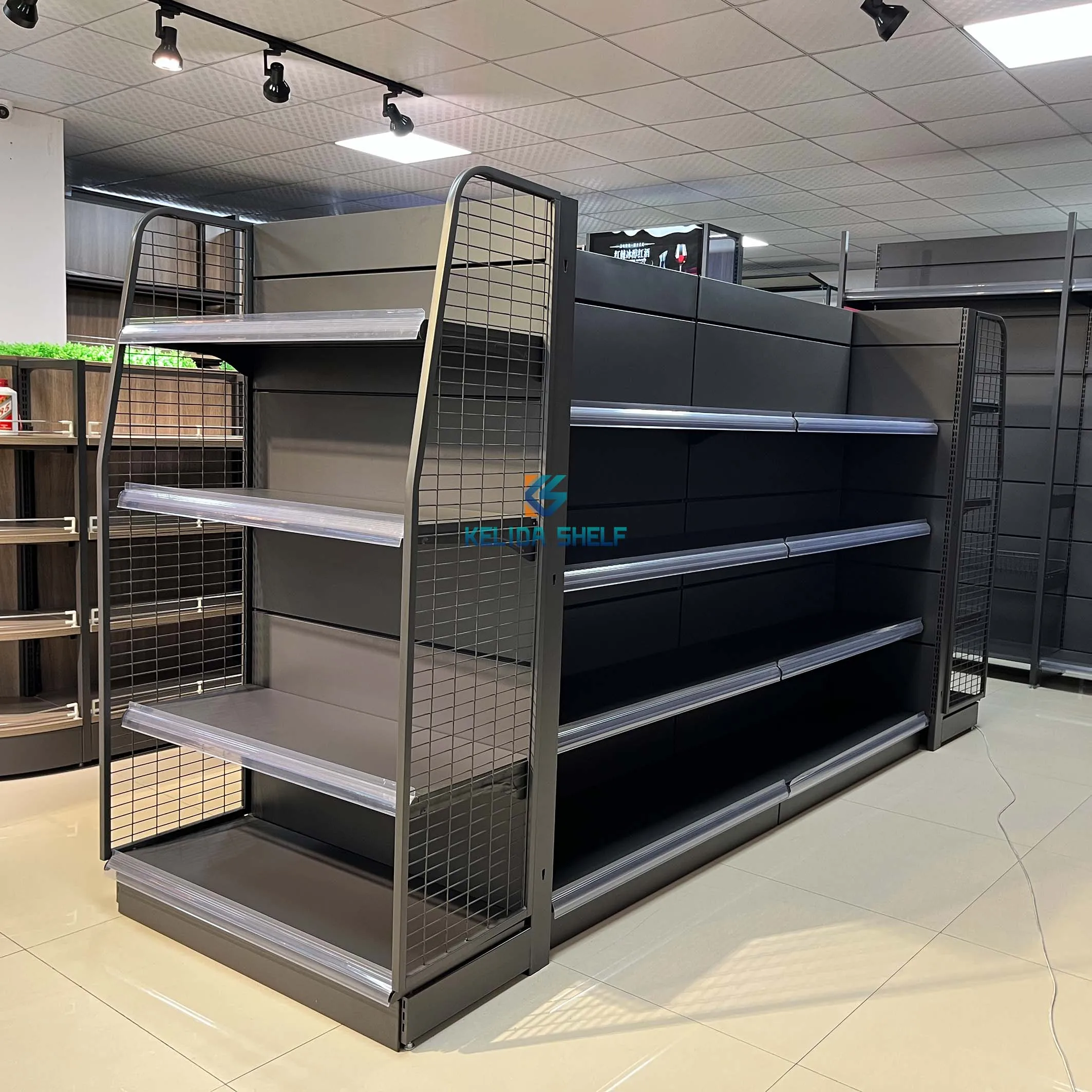 Hot Popular Multi Case Supermarket Shelf Commercial Shelves Gondola Shop Racks With Good Selling