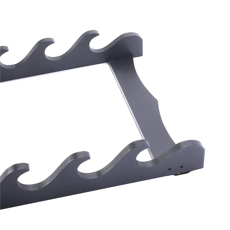 Black Samurai Sword Stand for Katana Wakizashi Sword Flute Fishing Rods 8-Tier Holder Wall Display Sword Rack