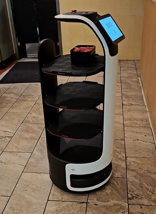 Restaurant Cafe Shops Delivery Robot Fast Unmanned Food Service Robots Delivery Vehicle