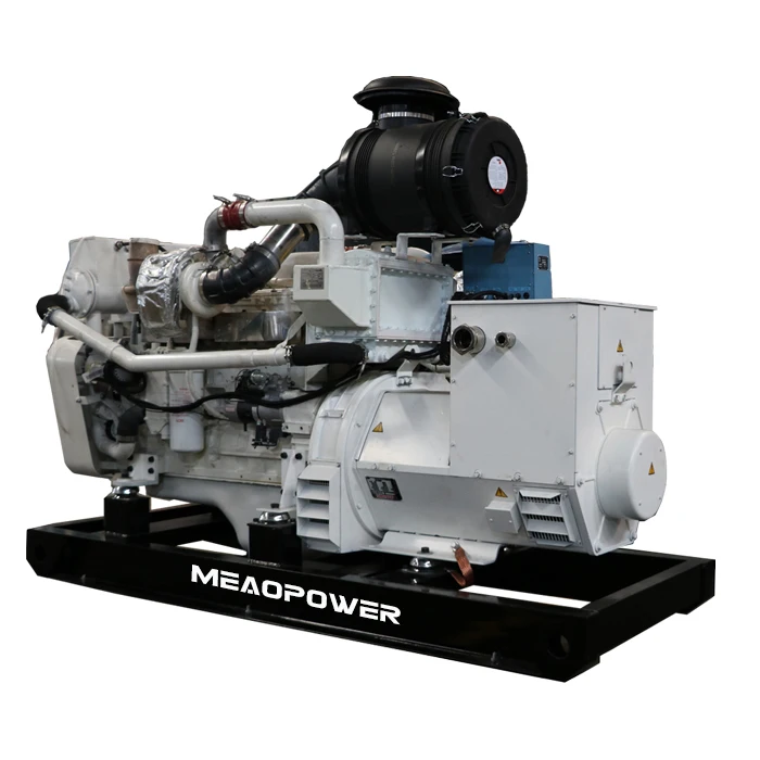 180KW 225KVA  with cummins engine 6LTAA8.9-GM200 marine diesel generator silent