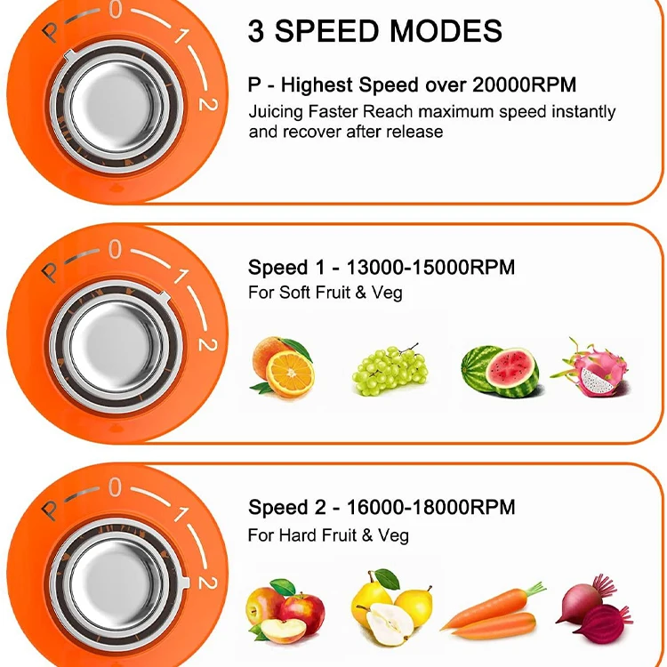 AMZCHEF electronic juicer extractor machine onion juice extractor machine carrot juicer machine