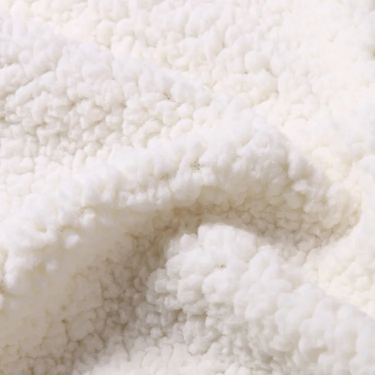 Winter Coat 100% Polyester Brush  Sherpa  Fabric Faux Fur Sherpa Teddy Fleece Fabrics For Blanket Warm Coat