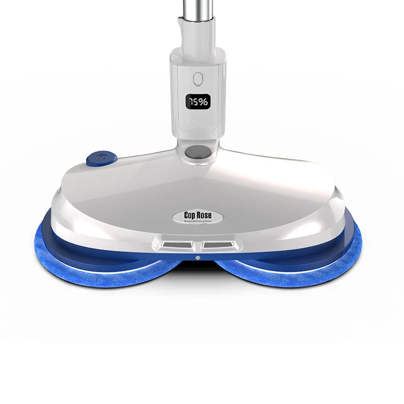 Cop Rose 2.4G mop remote control, cordless electric automatic dual spinning mop with light light and detachable battery