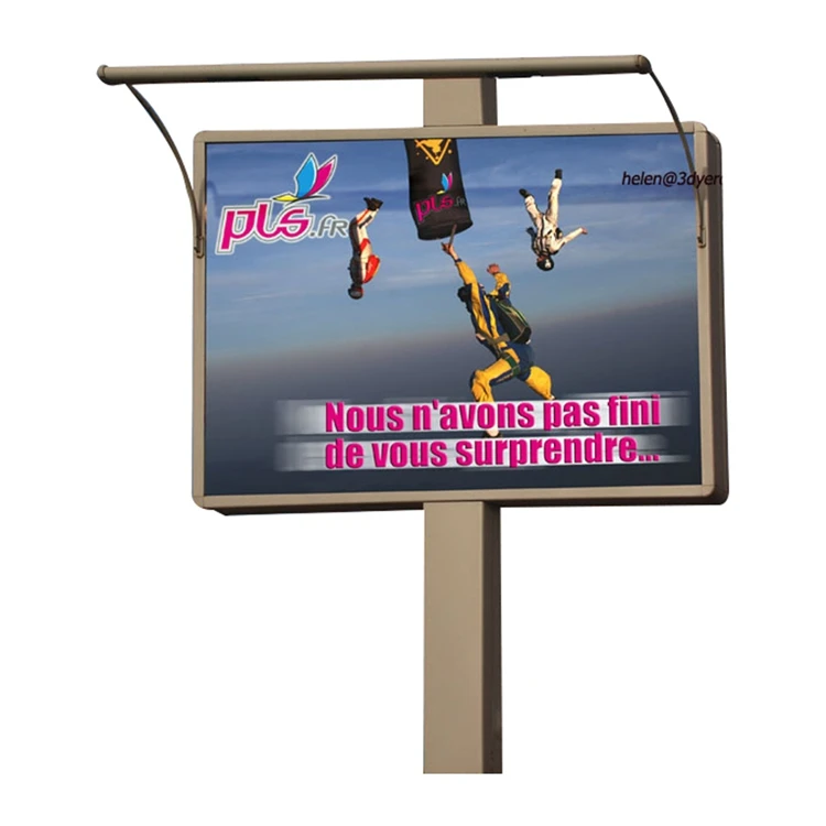 Street double sided outdoor advertising backlit billboard