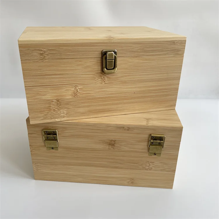2022 New Arrival Factory Supplier Bamboo Storage Box Wholesale Custom Wood Crafts Wooden Boxes Wall Signs