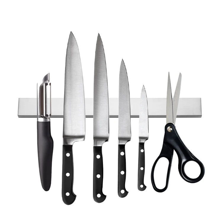 Wall Magnetic Knife Holder 8'-24 inch Knife Set Magnet Stainless Steel with Knife Holder