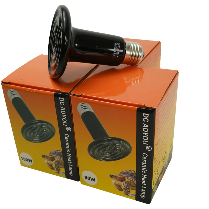 hot sale black reptile heat lamp ceramic 25w