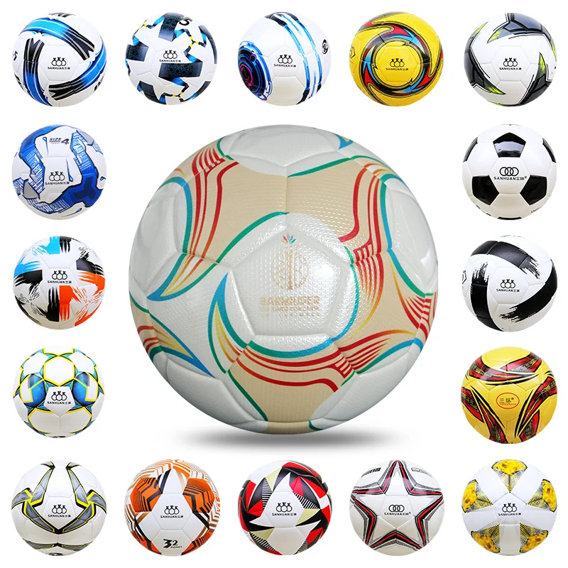 Aolan Colorful Mirror PU football  Official Size 5/4 Wholesale outdoor indoor Soccer Ball