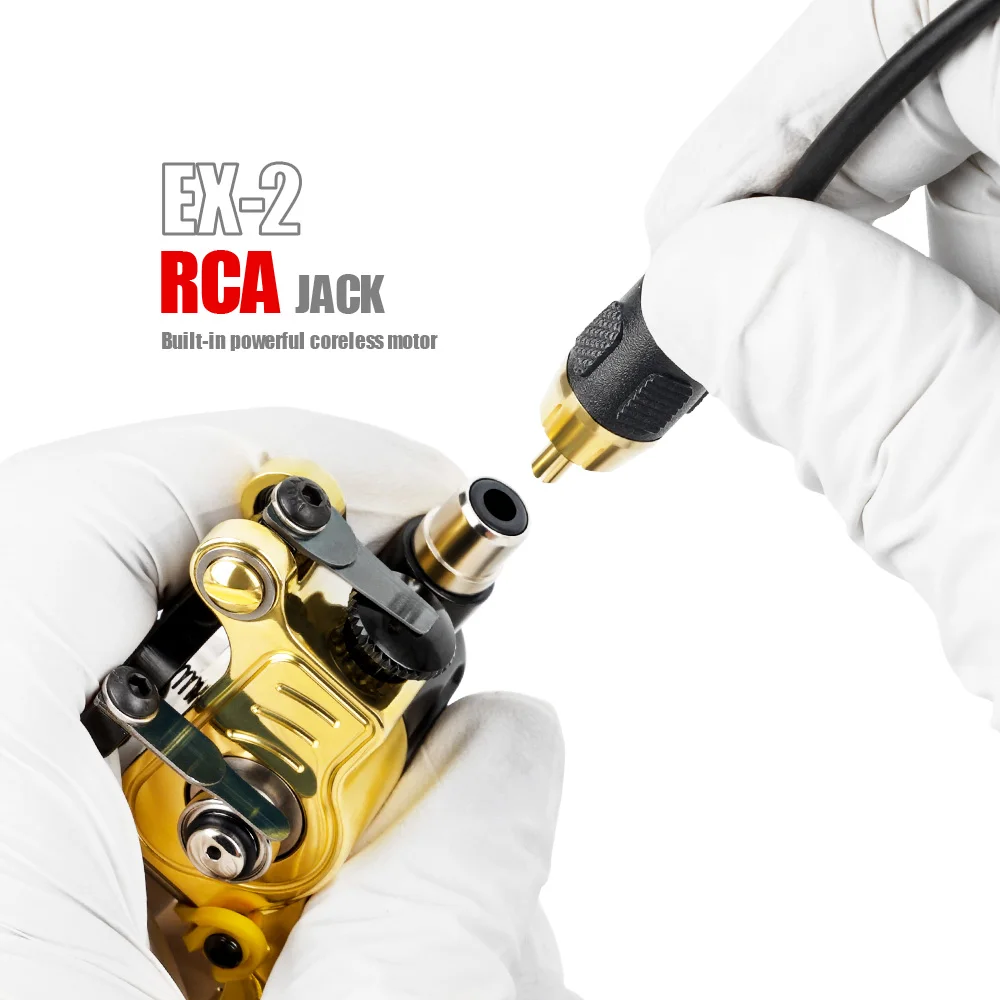 Dragonhawk EX-2 Rotary Tattoo Machine  RCA Connected for body art