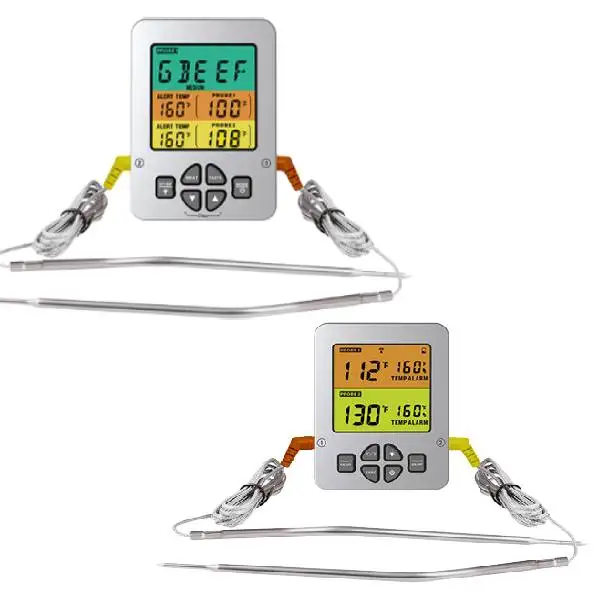 Upgrade Instant Read LCD Food Thermometer Kitchen Wireless Meat Thermometer Long Probe for BBQ, home cooking