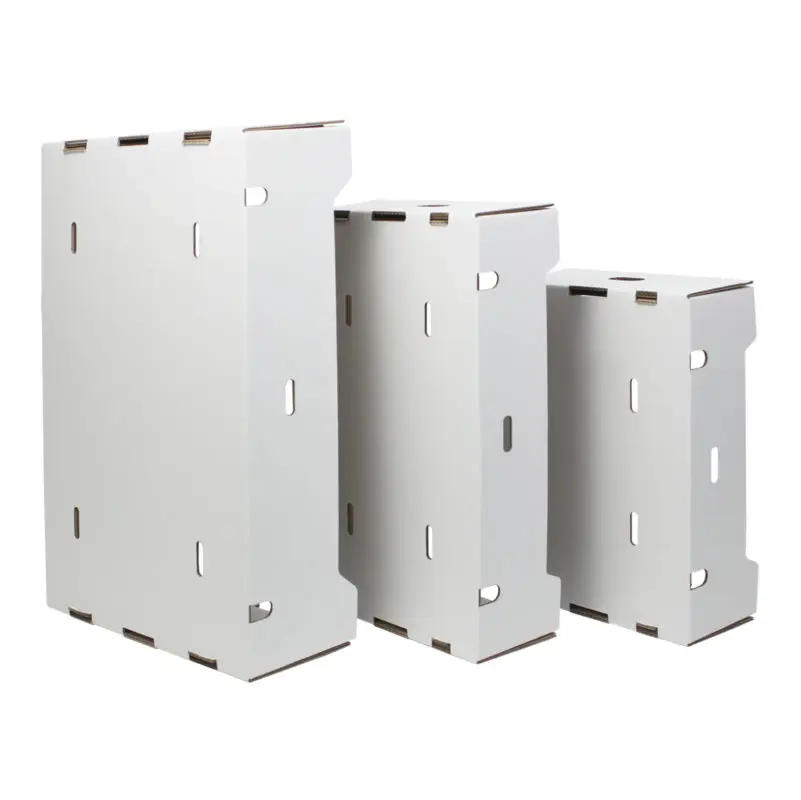 2020 Popular New Design Print Packaging Cardboard Corrugate Paper Carton Box Package Empty Box With PVC Plastic Handle