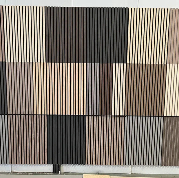 Akupanel Modern Bedroom Ceiling 3000mm Wide Slat Acoustic MDF Wood Wall Panels 3D Oak Decor Burned Hanger Sound Includes Cover