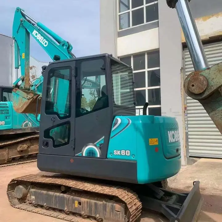 Оригинальный Подержанный мини-экскаватор Kobelco SK60 б/у Sk60 6-тонный экскаватор с сильным двигателем сделано в Японии