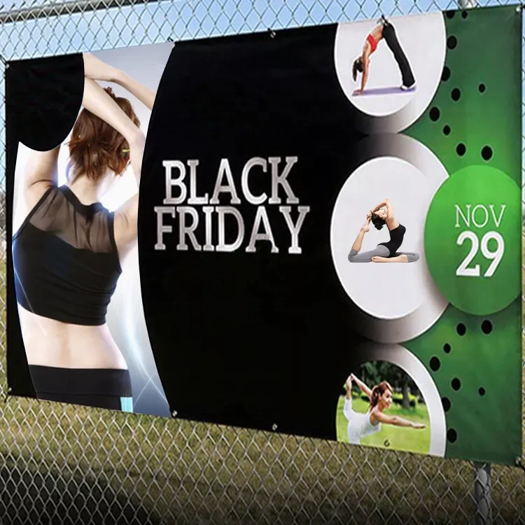 Custom Outdoor Banner Printing,Inkjet Printed Wall Hanging Mesh Banner,Outdoor PVC Vinyl Banner