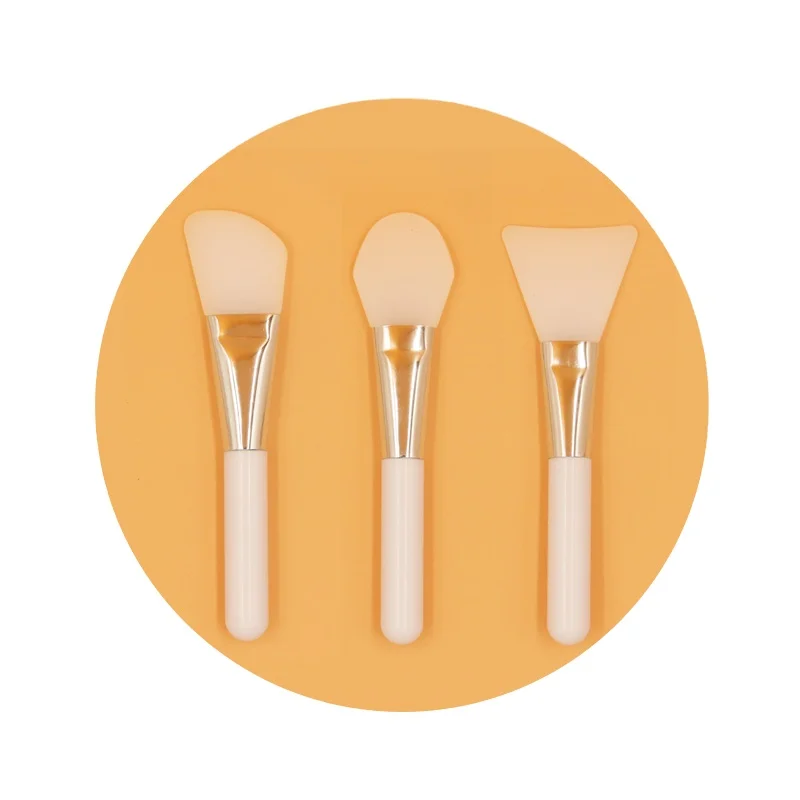 
Low Moq Free Laser Logo White Cheap Silicon Mini Face Mask Brush With Opp Bag 