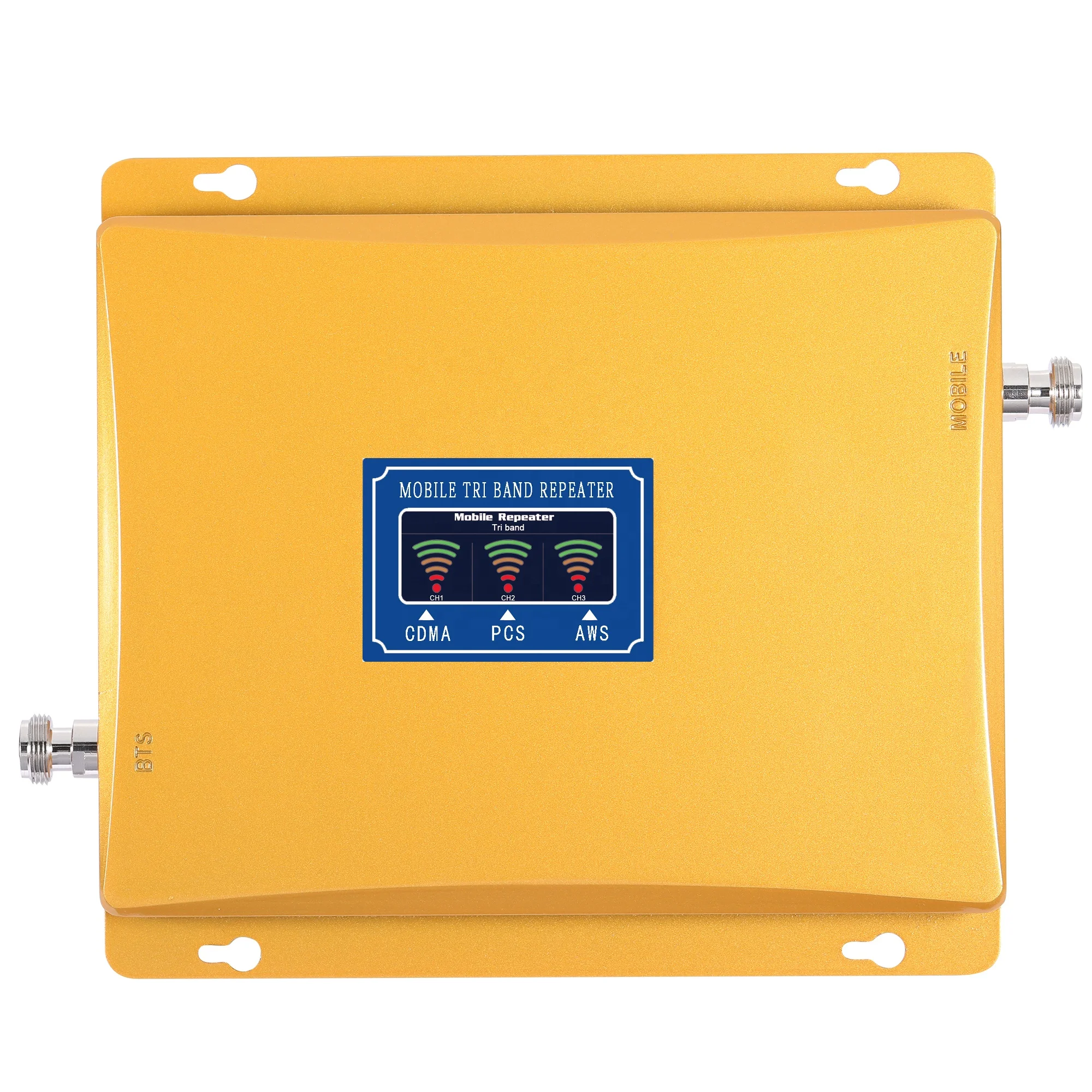 Усилитель сигнала 850 1700 1900MHz CDMA PCS AWS, трехдиапазонный усилитель 70 дБ