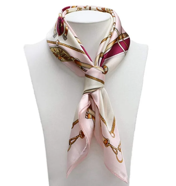 Wholesale OEM Fashion Design Printed Custom Silk Satin Silk Ladies Scarves for Shirt Office and Flight Attendant Uniform