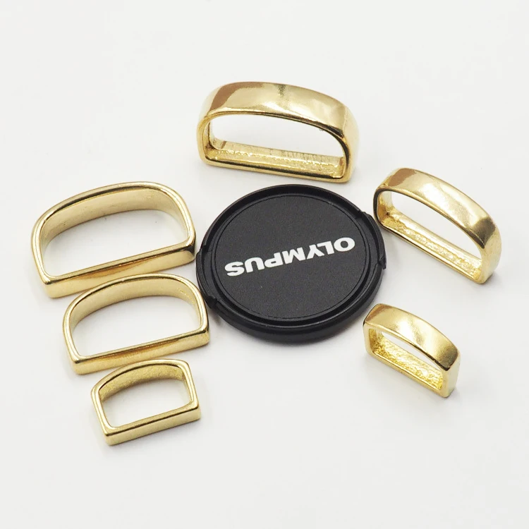 wholesales flexible MOQ solid brass belt keeper leather loop clips