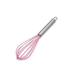Food grade home baking utensils multicolor silicone manual egg whisk for cooking