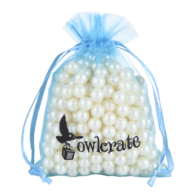 Wholesale 5x7 7x9 13x18 30x40 Custom Large Organza Pouch Black White pink Organza Bags Drawstring Gift Packaging Jewelry Pouch