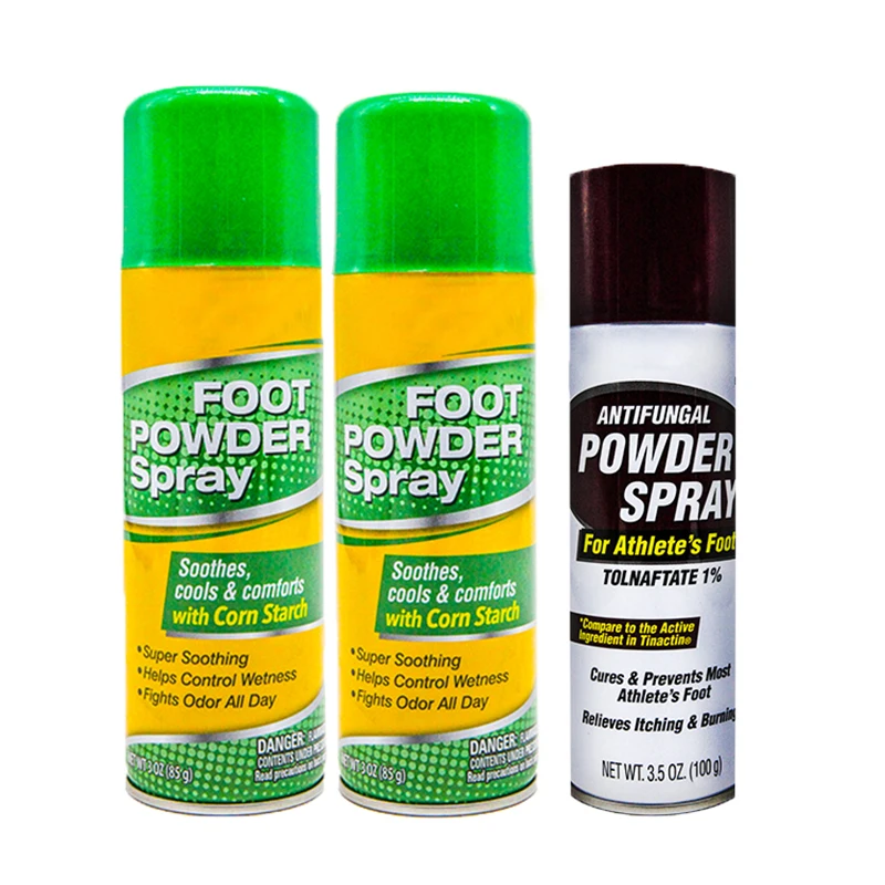 Antiperspirant athletes foot spray shoe and foot spray mint scent anti itch sweat foot spray