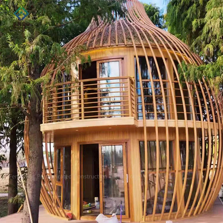 Morden style prefab beach villa modular houses resort container tiny home modern underground house