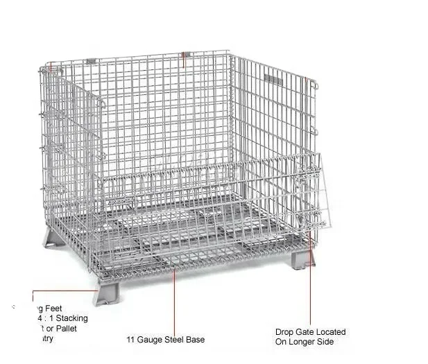 China supplier of high quality metal container foldable storage cage with ce,iso,tuv certificate