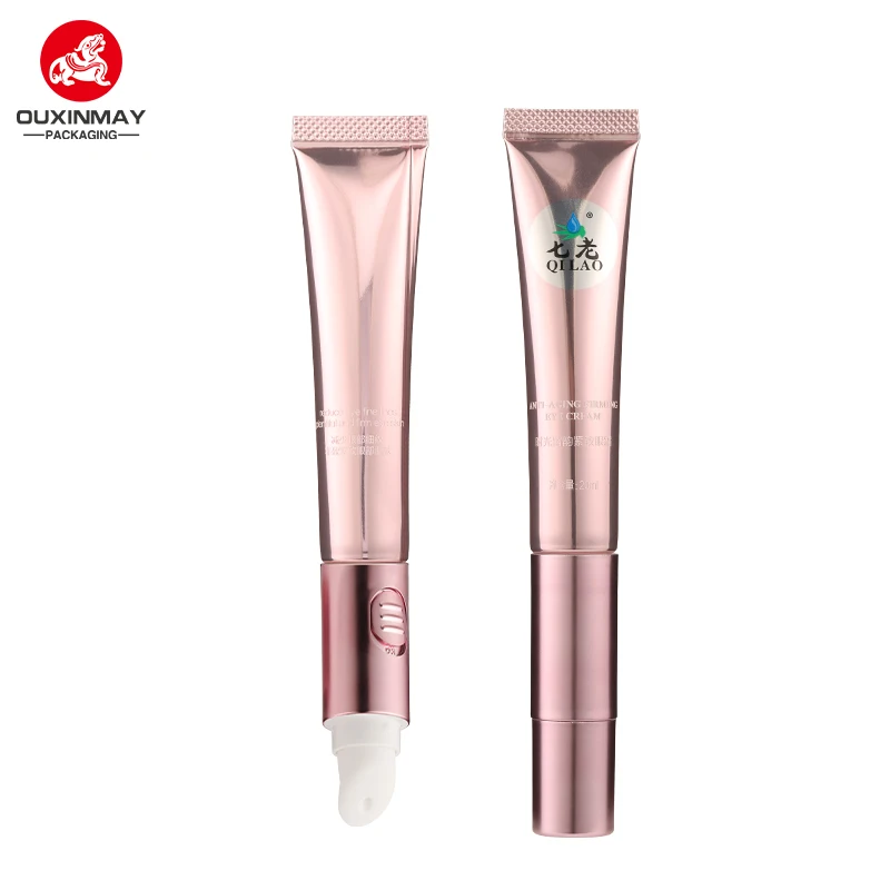 cosmetic tube for eye cream with ceramic applicator aluminum tube cosmetic packaging eye cream