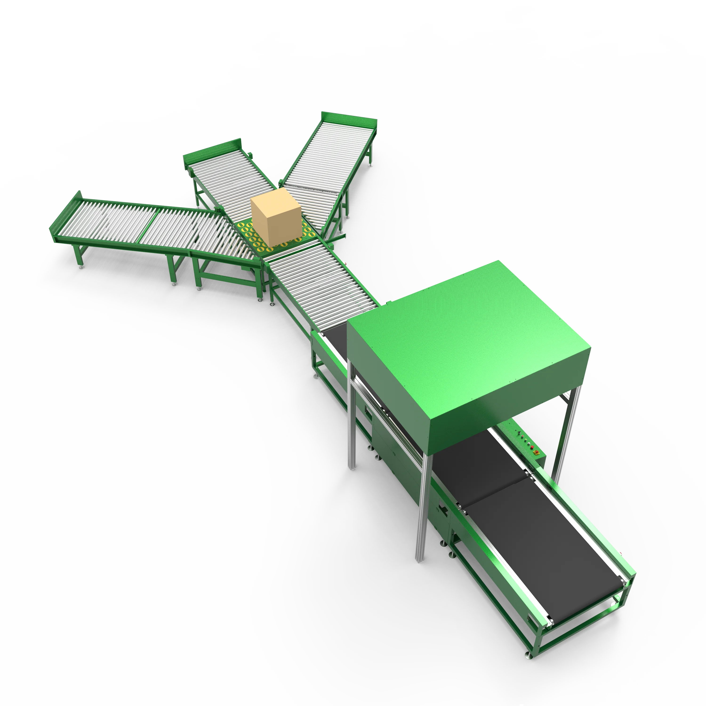 2023 New Design Parcel Data Scanning Sorting Equipment DWS Conveyor System