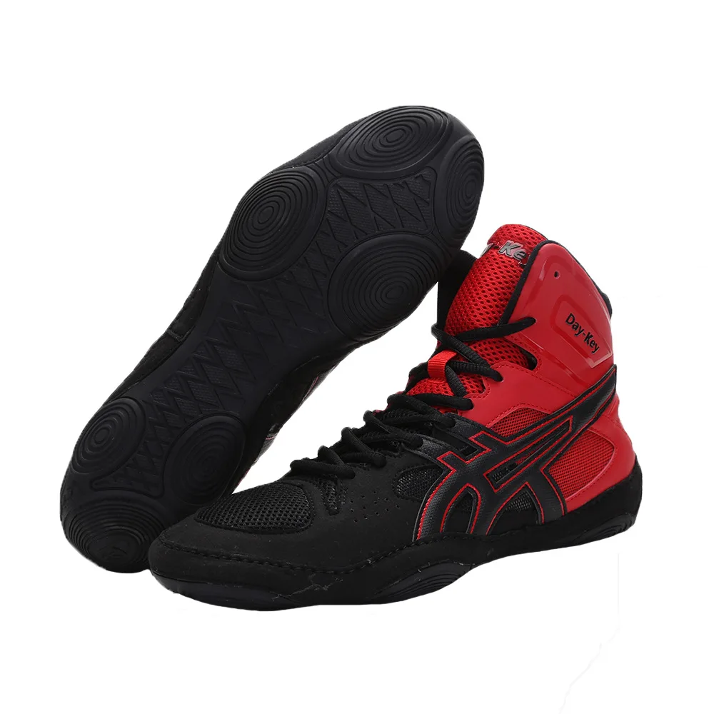 Hot sale custom name brand wrestling shoes high quality light weight cheap boxing boots training shoes for men
