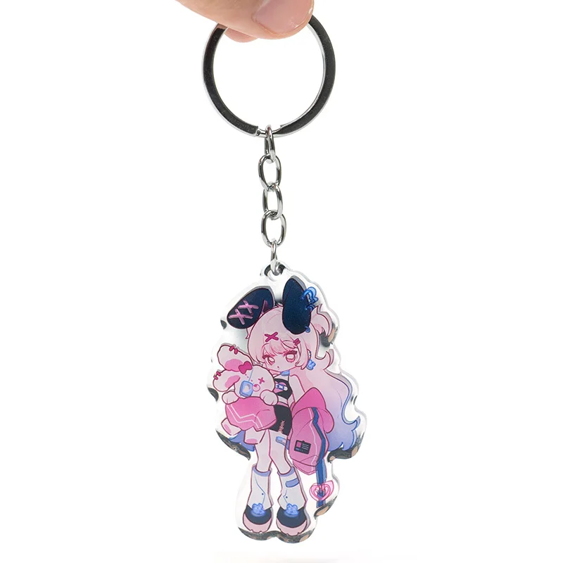 Vograce Luxurious Personalized Custom Irregular Mirror Charms Small Acrylic Mirror Keychain