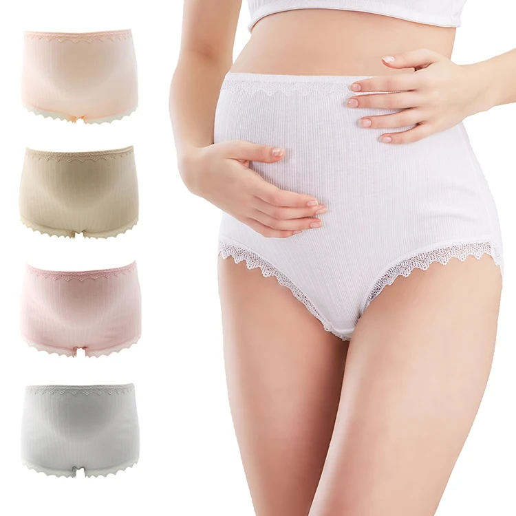 cotton seamless breathable plus size high waist Pregnant Underwear maternity panties