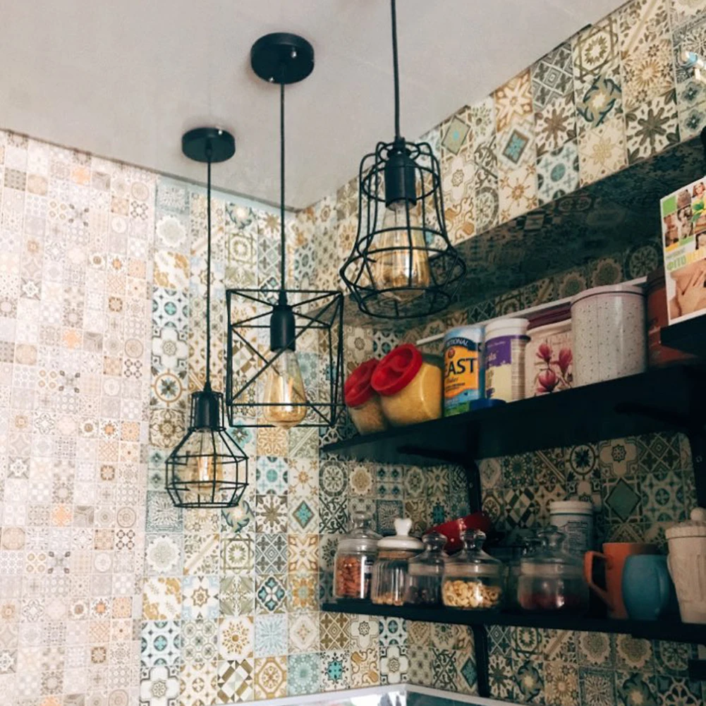 Pendant Lights Nordic Black Metal Cage Modern Lighting Fixtures Iron Cage Kitchen Vintage Adjustable Hanging Lamps Chandeliers